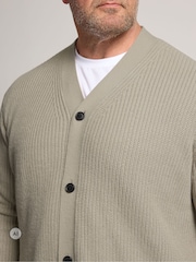 BadRhino Big & Tall Brown Knitted Button Through Cardigan - Image 4 of 6