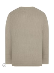 BadRhino Big & Tall Brown Knitted Button Through Cardigan - Image 6 of 6