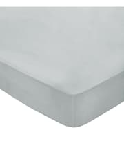 Bedeck of Belfast Silver 300 Thread Count Cotton Fitted Sheet - Image 2 of 2