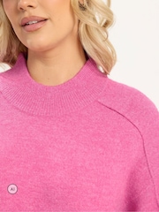 Yours Curve Pink Turtle Neck Jumper - Image 4 of 6