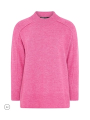 Yours Curve Pink Turtle Neck Jumper - Image 5 of 6