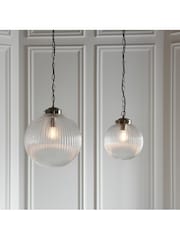 Gallery Home Brass Rejjie Clear Glass Pendant Ceiling Light - Image 2 of 8