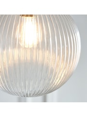Gallery Home Brass Rejjie Clear Glass Pendant Ceiling Light - Image 6 of 8