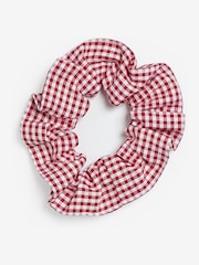 Red Gingham Rich Belted School Dress With Scrunchie (3-14yrs) - Image 10 of 10