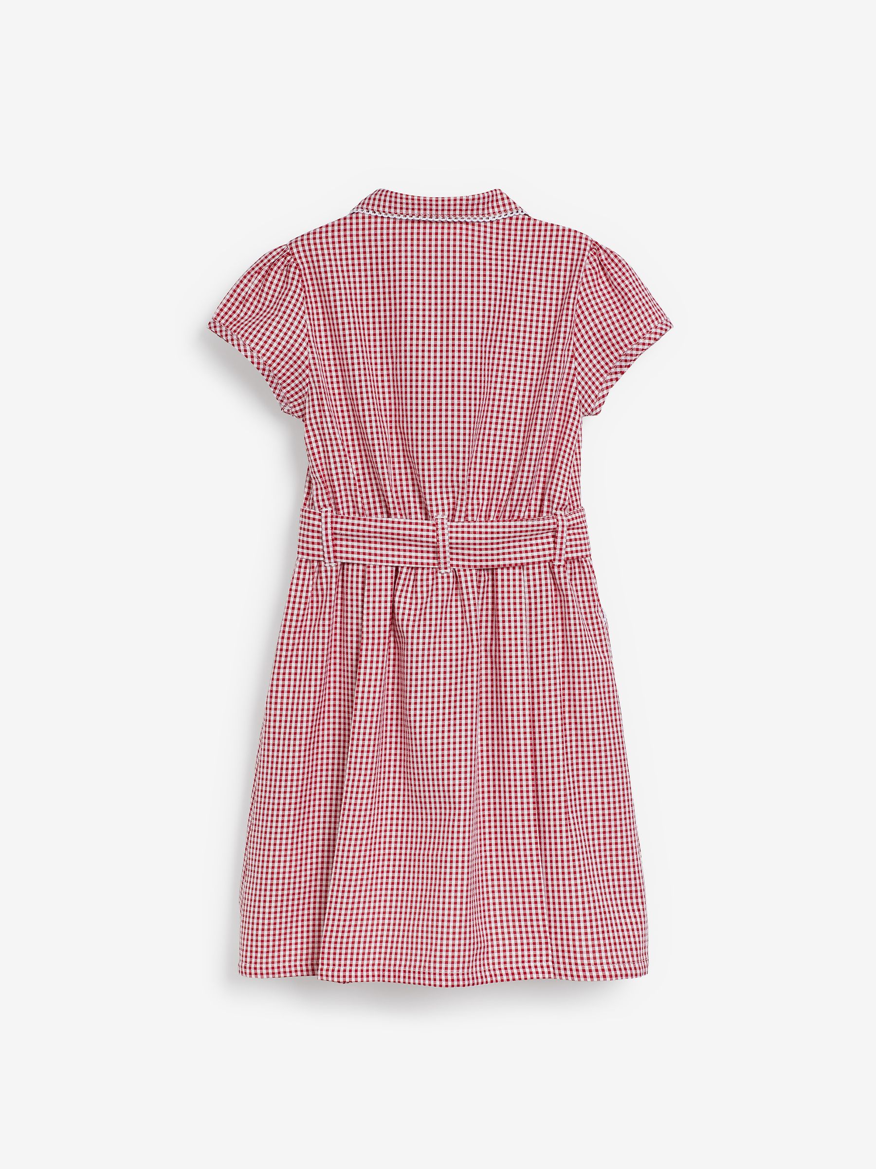 Buy Red Gingham 100% Cotton Rich Belted School Dress With Scrunchie  (3-14yrs) from Next USA