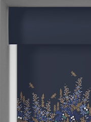Sara Miller Navy Blue Wisteria Made to Measure Roller Blinds - Image 4 of 6