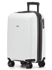 CRUW White Hand Luggage TSA Lock Silent Double Spinner Wheels Bag - Image 1 of 9