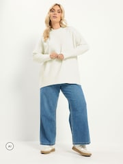 Yours Curve Cream Turtle Neck Jumper - Image 2 of 6