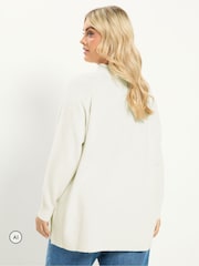 Yours Curve Cream Turtle Neck Jumper - Image 3 of 6
