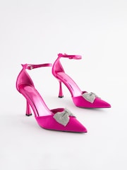 Pink Forever Comfort® Bow Point Toe Heels - Image 6 of 10