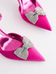 Pink Forever Comfort® Bow Point Toe Heels - Image 8 of 10