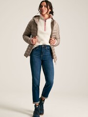 Joules Bramley Silver Tone Showerproof Packable Padded Coat - Image 3 of 9