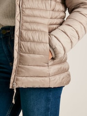 Joules Bramley Silver Tone Showerproof Packable Padded Coat - Image 5 of 9