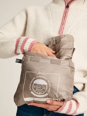 Joules Bramley Silver Tone Showerproof Packable Padded Coat - Image 6 of 9