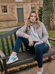 Joules Bramley Silver Tone Showerproof Packable Padded Coat - Image 8 of 9