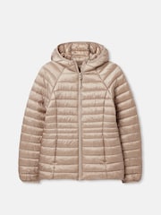 Joules Bramley Silver Tone Showerproof Packable Padded Coat - Image 9 of 9