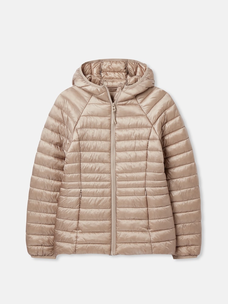 Joules Bramley Silver Tone Showerproof Packable Padded Coat - Image 9 of 9