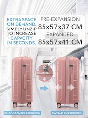 CRUW Pink Extra 32" Checked Luggage + Expandable Hold Baggage Polypropylene Suitcase - Image 4 of 8