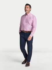 Raging Bull Pink Long Sleeve Classic Oxford Shirt - Image 1 of 4