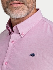 Raging Bull Pink Long Sleeve Classic Oxford Shirt - Image 4 of 4