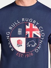 Raging Bull Blue Circle Crest Printed T-Shirt - Image 4 of 4