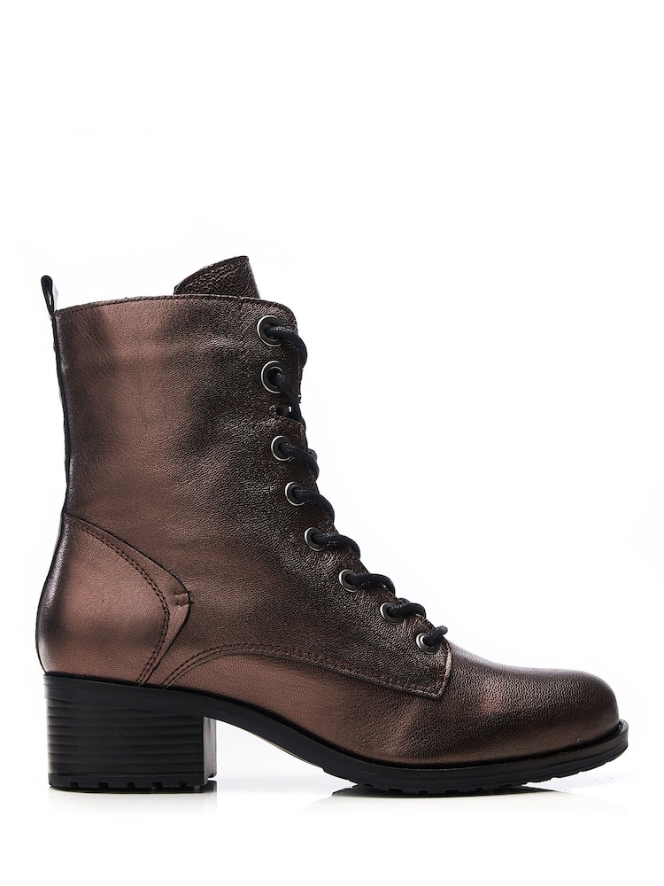 Moda in Pelle BEZZIE LACE UP LEATHER ANKLE BOOT - Image 1 of 4
