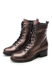 Moda in Pelle BEZZIE LACE UP LEATHER ANKLE BOOT - Image 2 of 4