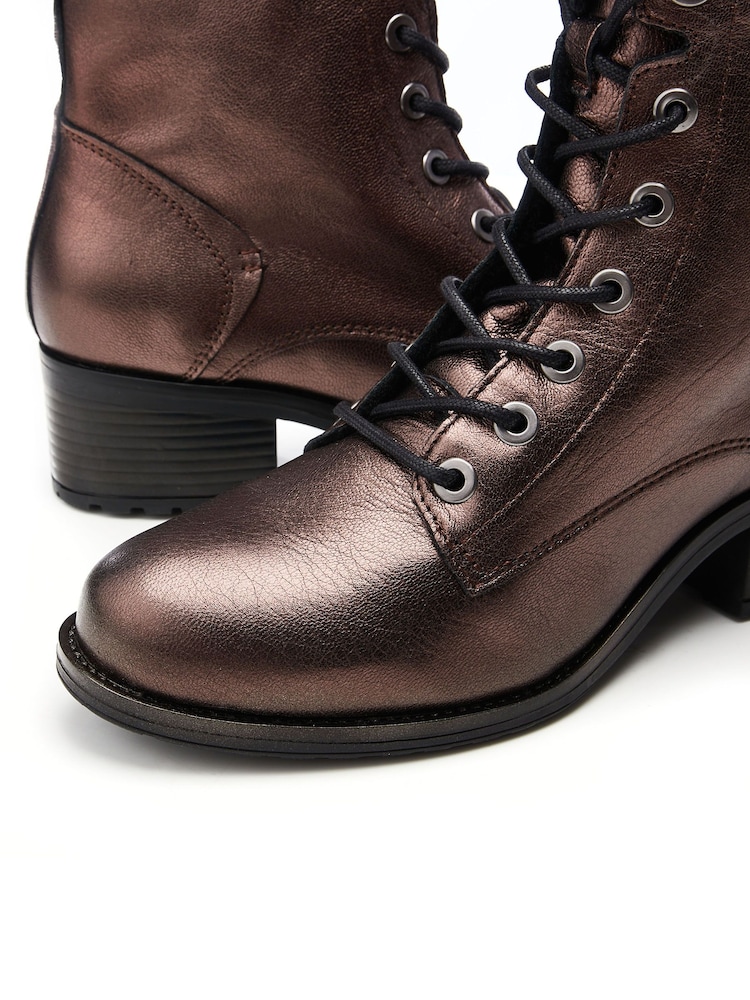 Moda in Pelle BEZZIE LACE UP LEATHER ANKLE BOOT - Image 4 of 4