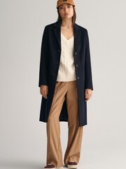 GANT Natural Relaxed Wide Leg Pull On Trousers - Image 4 of 5