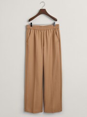 GANT Natural Relaxed Wide Leg Pull On Trousers - Image 5 of 5