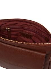 Cultured London Brown Orly Leather Cross-Body Bag - Image 4 of 6