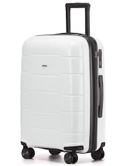 CRUW White 24" Checked Luggage + Expandable Hold Bag Polypropylene Suitcase - Image 1 of 8