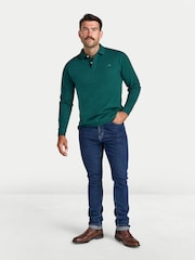 Raging Bull Green L/S Classic Pique Polo Shirt - Image 1 of 5