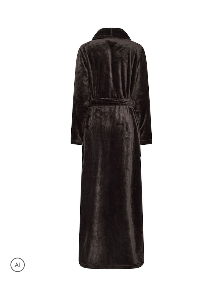Long Tall Sally Brown Super Luxe Maxi Dressing Gown - Image 7 of 7 Long Tall Sally Brown Super Luxe Maxi Dressing Gown - Image 7 of 7