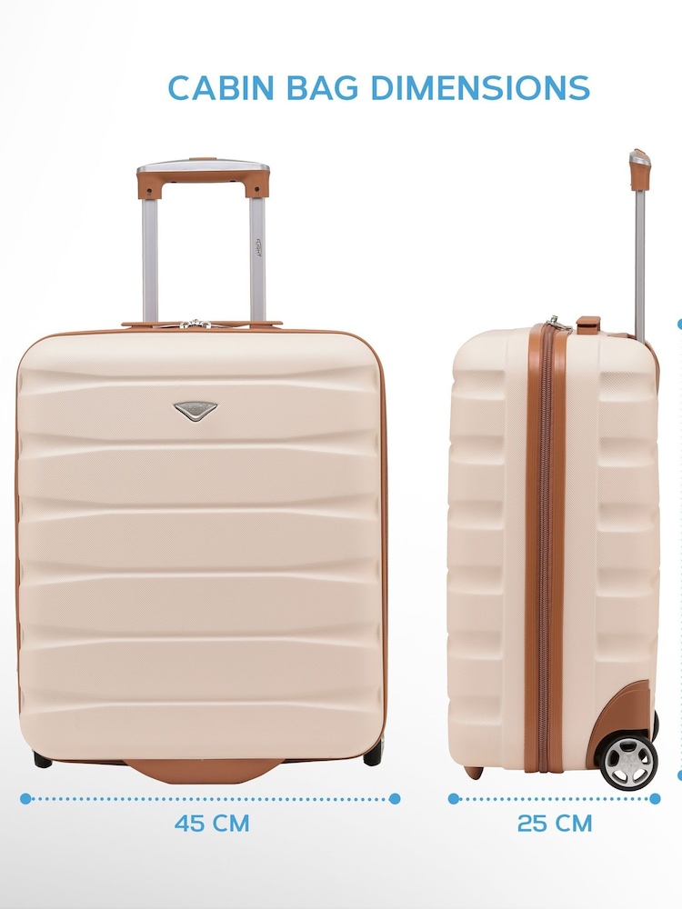 Flight Knight 56x45x25cm EasyJet Overhead 2 Wheel ABS Hard Case Cabin Carry On Hand Luggage - Image 2 of 9