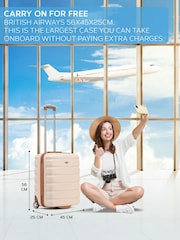 Flight Knight 56x45x25cm EasyJet Overhead 2 Wheel ABS Hard Case Cabin Carry On Hand Luggage - Image 8 of 9