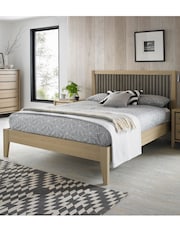 Bentley Designs Oak Rimini Slatted Bed - Image 1 of 3