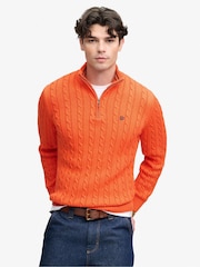 Suéter Superdry Preppy de algodón con media cremallera - Imagen 1 de 5