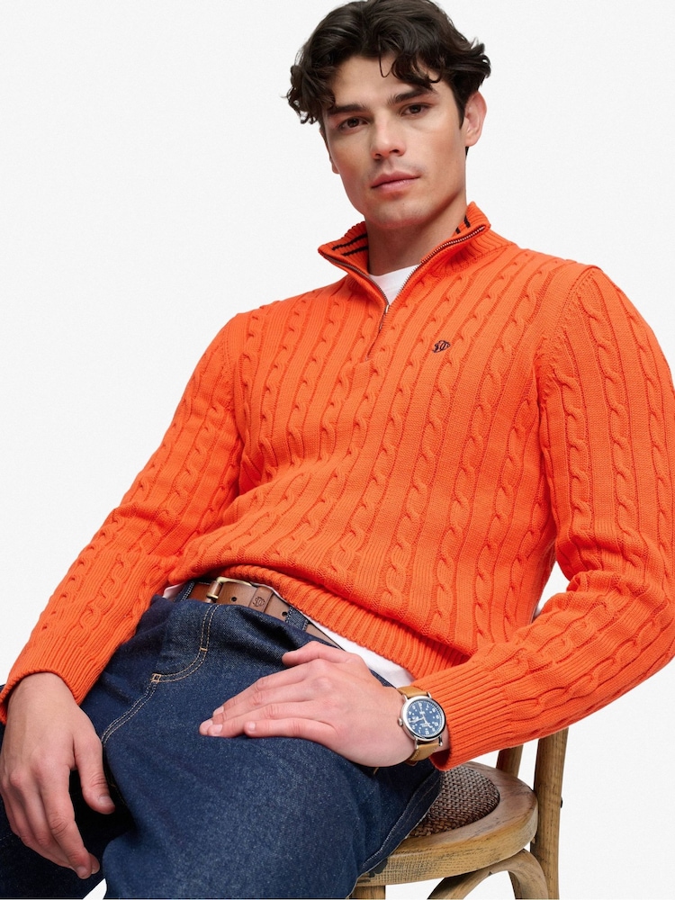 Suéter Superdry Preppy de algodón con media cremallera - Imagen 5 de 5 Suéter Superdry Preppy de algodón con media cremallera - Imagen 5 de 5