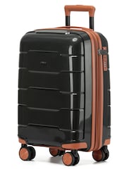 CRUW Black Hand Luggage TSA Lock Silent Double Spinner Wheels Bag - Image 1 of 9