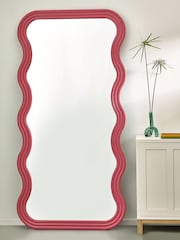 Novogratz Pink Wibbly Wobbly Floor Standing Mirror - Image 1 of 5