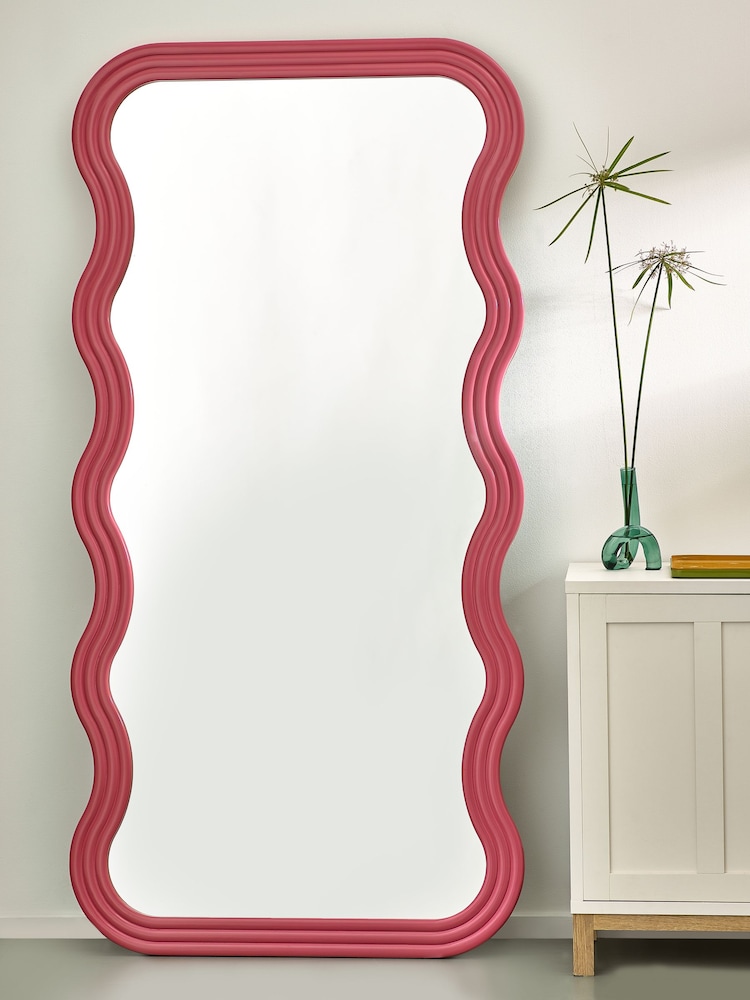 Novogratz Pink Wibbly Wobbly Floor Standing Mirror - Image 1 of 5