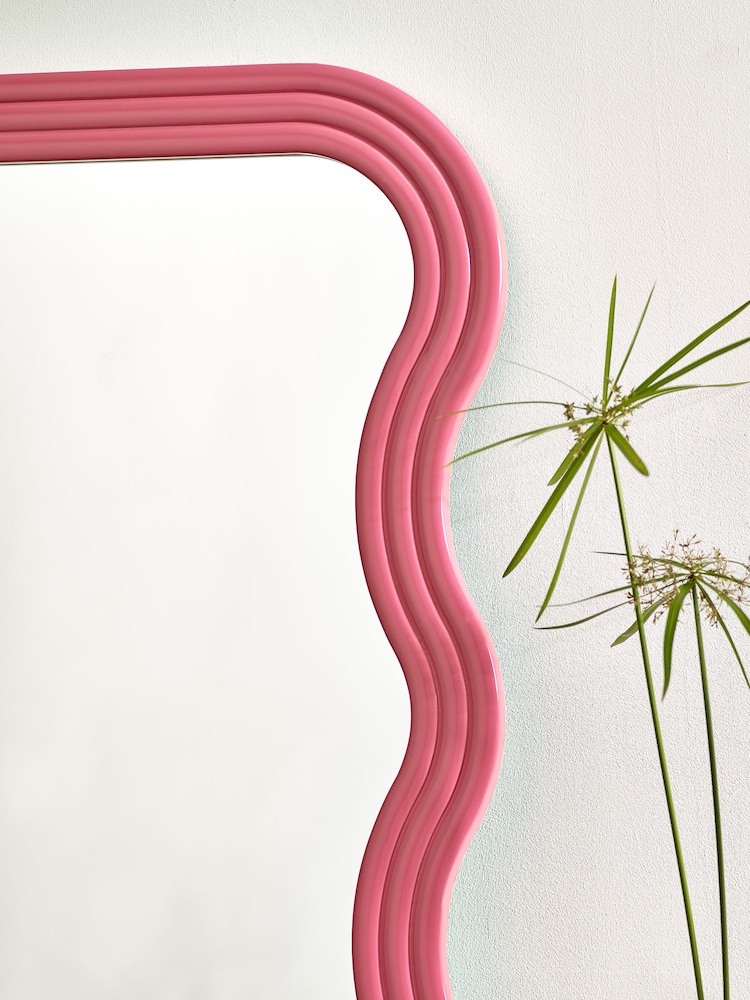 Novogratz Pink Wibbly Wobbly Floor Standing Mirror - Image 2 of 5