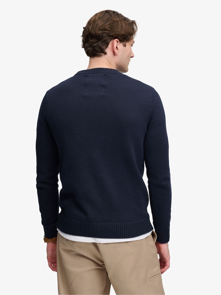 Superdry Blue Applique Graphic Jumper - Image 5 of 5 Superdry Blue Applique Graphic Jumper - Image 5 of 5