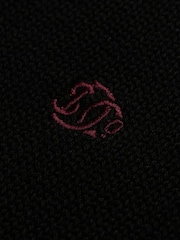 Qara - Superdry Pambıq Düyməli Henley Cemper - 2şəkildən 2 şəkil