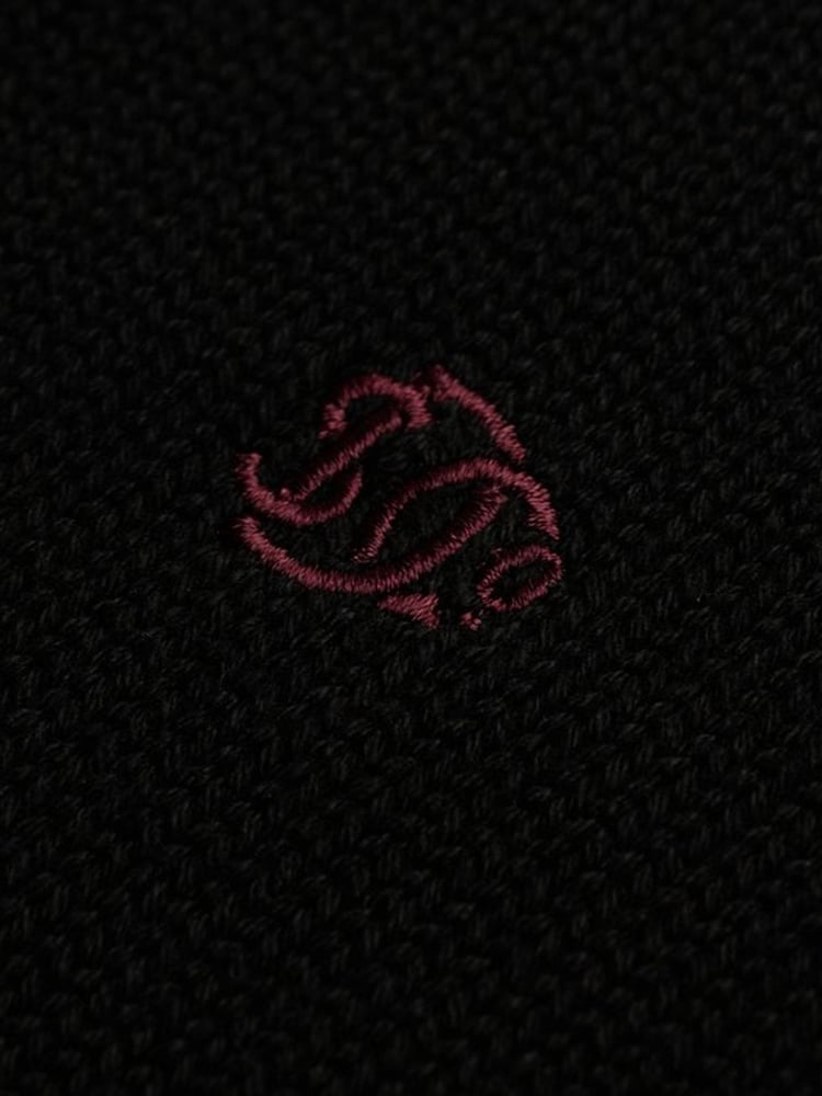 Qara - Superdry Pambıq Düyməli Henley Cemper - 2şəkildən 2 şəkil