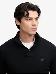 Crno - Superdry Henley Džemper sa pamučnim dugmetom - Slika 5 od 7