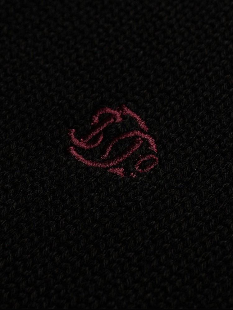 Crno - Superdry Henley Džemper sa pamučnim dugmetom - Slika 7 od 7