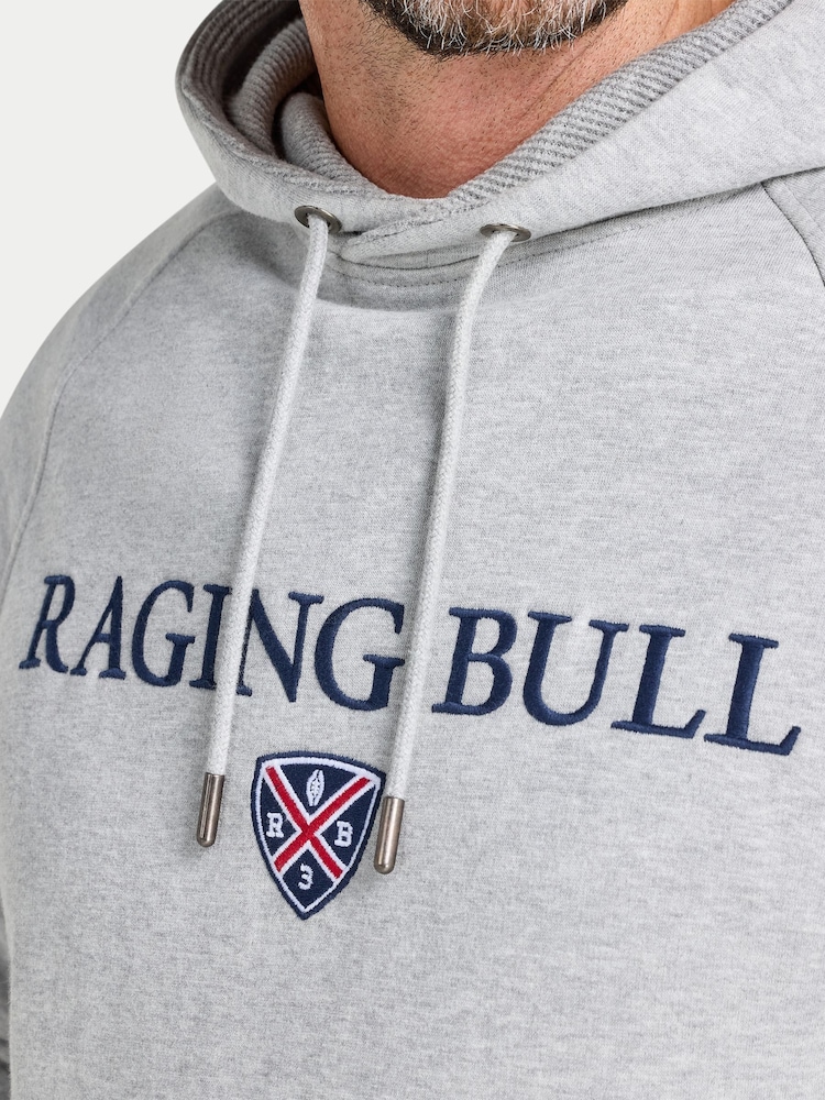 Raging Bull Grey Hooded Signature Sweat Top - Image 4 of 4 Raging Bull Grey Hooded Signature Sweat Top - Image 4 of 4
