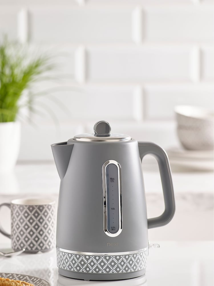 Grey Geometric Kettle - Image 1 of 7